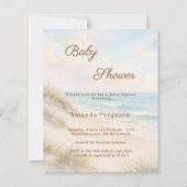 Beach summer sea coastal Baby Shower invitation (正面)