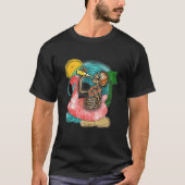 Beach Summer Time Skeleton Tシャツ (正面)