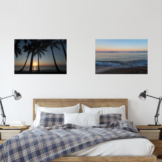 Beach Sunrise Wall Art – Set of Ocean Prints (寝室)