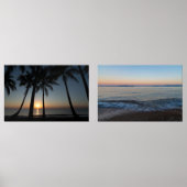 Beach Sunrise Wall Art – Set of Ocean Prints (正面)