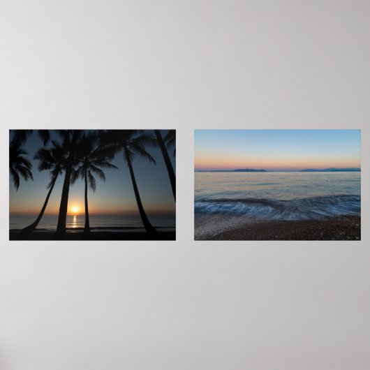 Beach Sunrise Wall Art – Set of Ocean Prints (正面)