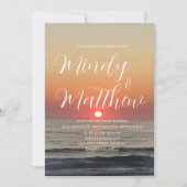 Beach Sunset Destination Wedding Invitation 招待状 (正面)