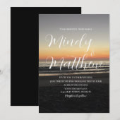 Beach Sunset Down Destination Wedding Invitation 招待状 (正面/裏面)