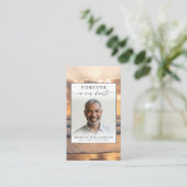 Beach Sunset Forever Hearts Photo Prayer Card 名刺 (スタンド正面)