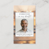 Beach Sunset Forever Hearts Photo Prayer Card 名刺 (正面)