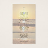 Beach Sunset Forever Hearts Sympathy Prayer Card (裏面)