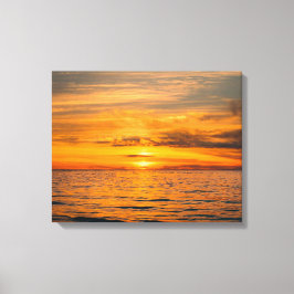 Beach sunset image on canvas キャンバスプリント