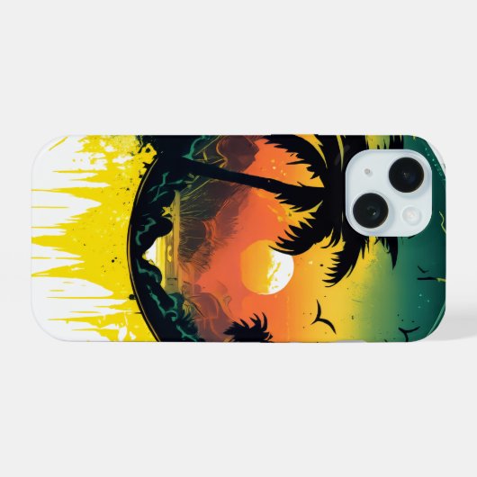 Beach Sunset iPhone 15 Case 15ケース (裏面横)