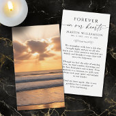 Beach Sunset Memorial Sympathy Funeral Prayer Card
