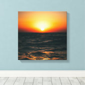 Beach sunset on canvas キャンバスプリント (インサイチュ (ウッドフロア))