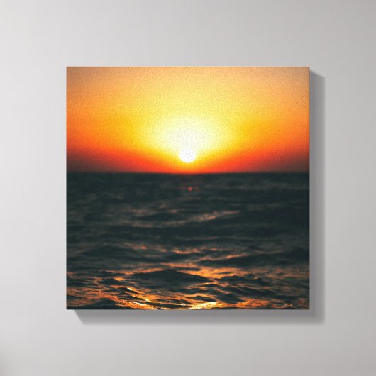 Beach sunset on canvas キャンバスプリント (正面)
