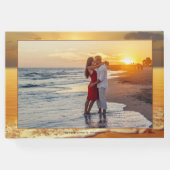 Beach Sunset Personalized Photo Wedding Guest Book ゲストブック (裏面)