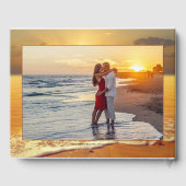 Beach Sunset Personalized Photo Wedding Guest Book ゲストブック (裏面)