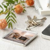 beach sunset pregnancy announcement teddy keepsake キーホルダー (側面)