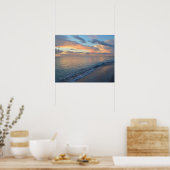 Beach Sunset Reflections On The Water Photographic ポスター (キッチン)