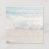 Beach Sunset Seaside Wedding Scan Code RSVP エンクロージャーカード (裏面)