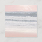 Beach Sunset Seaside Wedding Scan Code RSVP エンクロージャーカード (裏面)