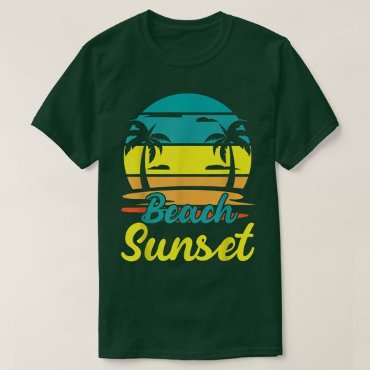 Beach Sunset Sun Sunrise Island Vacation Tanning S Tシャツ (デザイン正面)