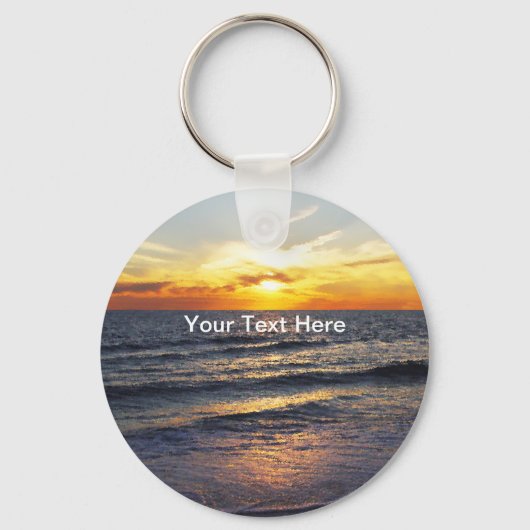 Beach Sunset Theme Keychain キーホルダー (正面)