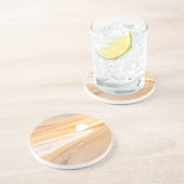 Beach Sunset Watercolor | Beautiful Yellow コースター (側面)