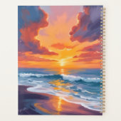 Beach Sunset Watercolor Ocean Painting プランナー手帳 (裏面)