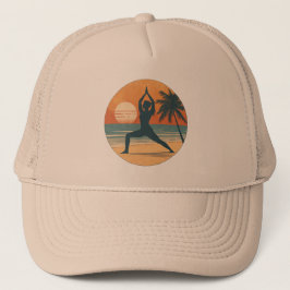 Beach Sunset Yoga Silhouette | Coastal Yogi Life キャップ
