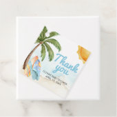 Beach Surf Baby on Board Baby Shower フェイバータグ (インサイチュ)