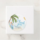Beach Surf Baby on Board Baby Shower フェイバータグ (インサイチュ)