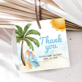 Beach Surf Baby on Board Baby Shower フェイバータグ