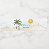 Beach Surf Baby on Board Baby Shower ペットボトルラベル (シングルラベル)
