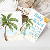 Beach Surf Baby on Board Baby Shower 招待状