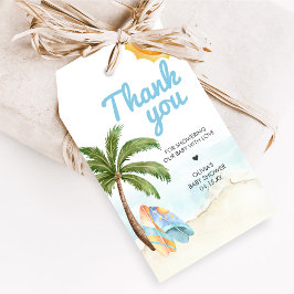 Beach Surf Baby on Board Baby Shower Favor Tags ギフトタグ