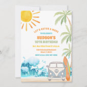 Beach Surf Birthday Party Invitation 招待状 (正面)