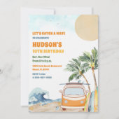 Beach Surf Birthday Party Invitation 招待状 (正面)