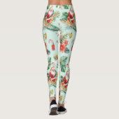 Beach Surf Christmas Party with Santa Claus  レギンス (裏面)