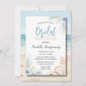 Beach Theme Bridal Shower 招待状 (正面)