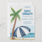Beach-themed baby shower Invitation 招待状 (正面)