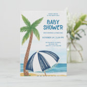 Beach-themed baby shower Invitation 招待状 (スタンド正面)