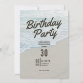 Beach Themed Birthday Party Invitation (正面)