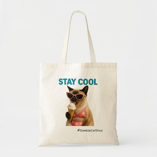 Beach themed for Siamese Cat lovers トートバッグ (正面)