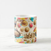  Beach themed for Siamese Cat Lovers Party コーヒーマグカップ (中央)