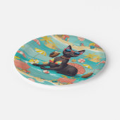  Beach themed for Siamese Cat Lovers Party ペーパープレート (アングル)