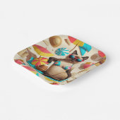  Beach themed for Siamese Cat Lovers Party ペーパープレート (傾斜あり)