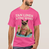 Beach themed for Siamese Cat Lovers Tシャツ (正面)