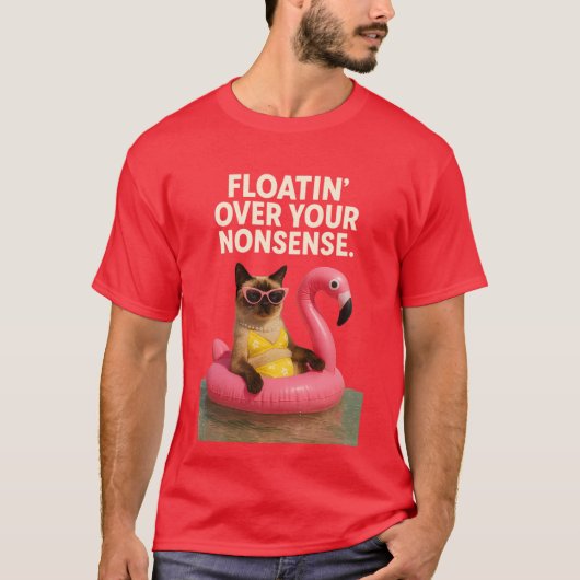 Beach themed for Siamese Cat Lovers Tシャツ (正面)
