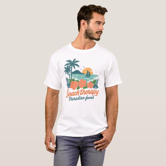  Beach Therapy Paradise Found Tシャツ (正面フル)