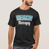 Beach Therapy Stylish Blue Ocean Water Ripple Desi Tシャツ (正面)