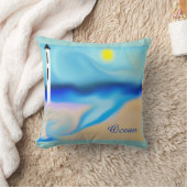 Beach Throw Pillow クッション (ブランケット)