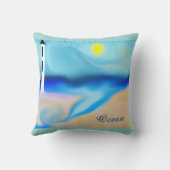 Beach Throw Pillow クッション (裏面)