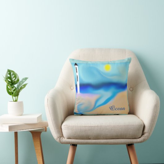 Beach Throw Pillow クッション (椅子)